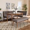 Baxton Studio Arvid Mid-Century Gray Upholstered 4-Piece Wood Dining Nook Set 155-9305-9306-9308 - alternate 3